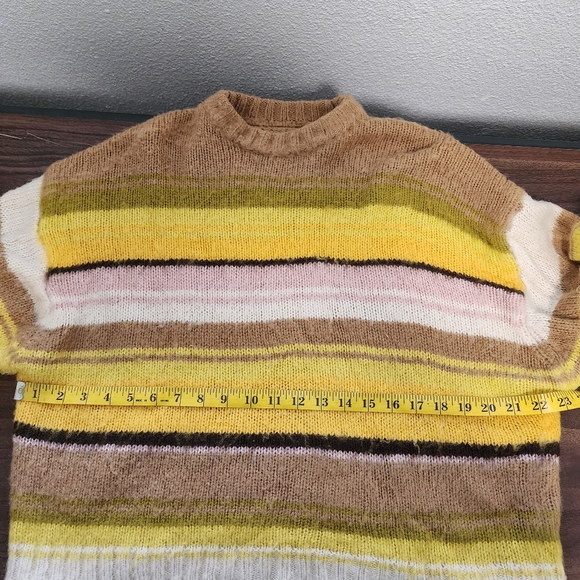 Striped Mohair Knit Pullover Sweater - Picture 9 of 10